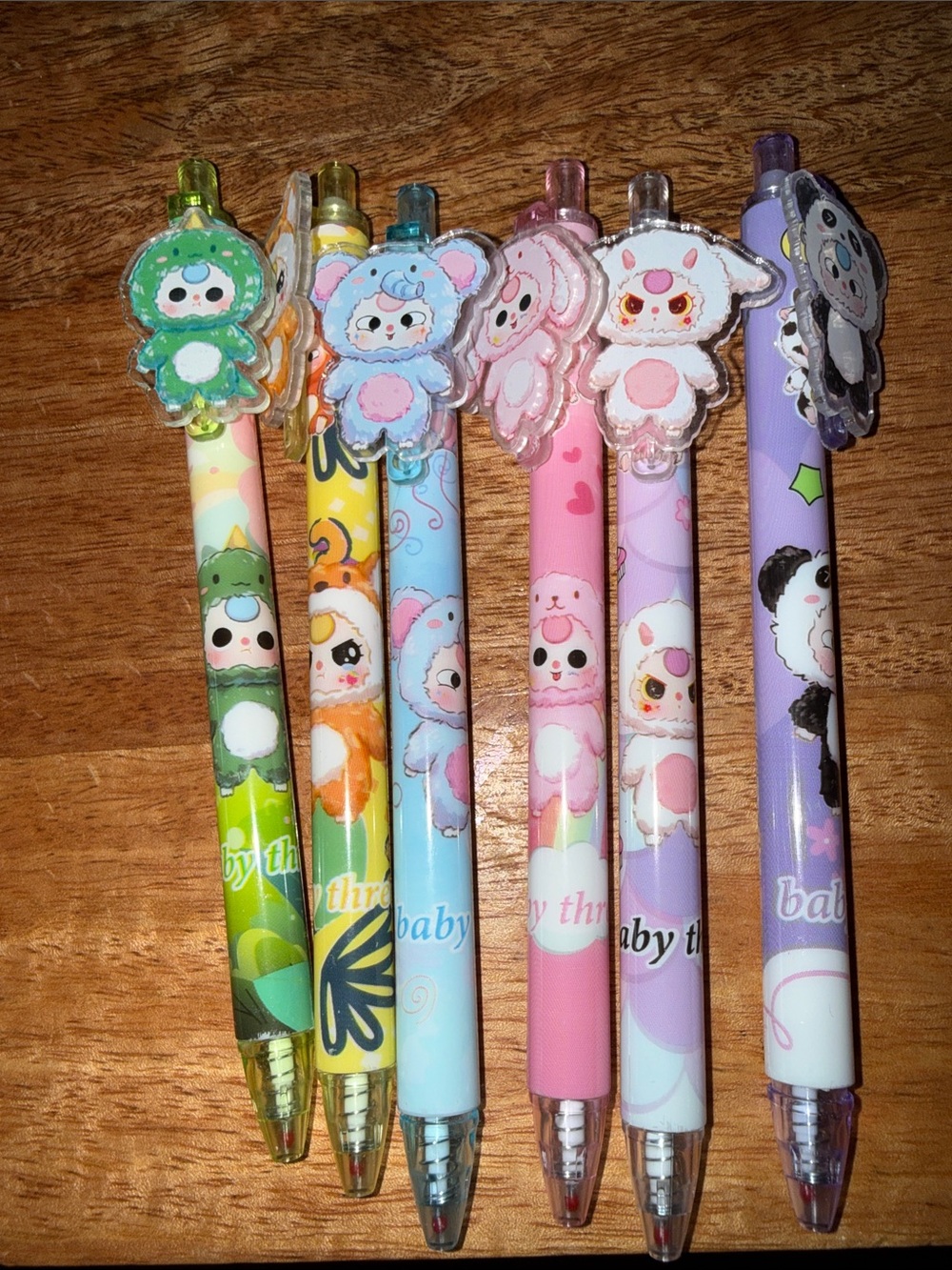 Baby Three pens set of 6 different